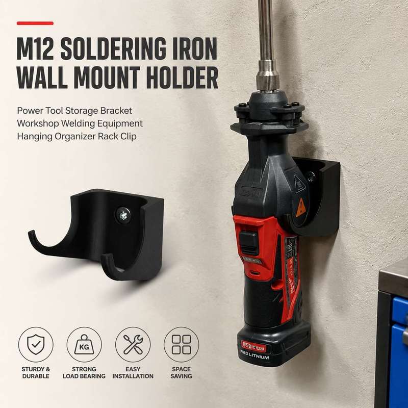 Tools Use In Workshop - M12 Soldering Iron Wall Mount Bracket