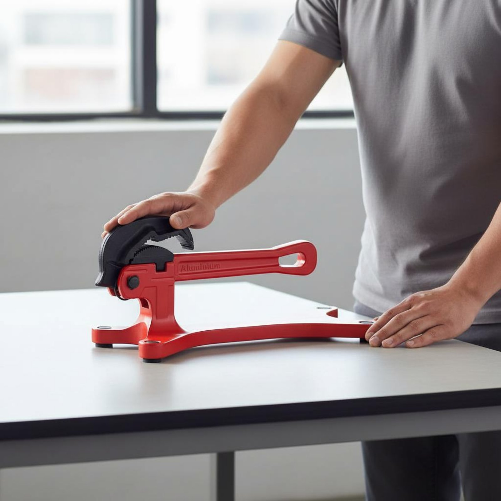 Workshop With Tools - Self-Locking Pipe Wrench Portable Self-Adjusting Pipe