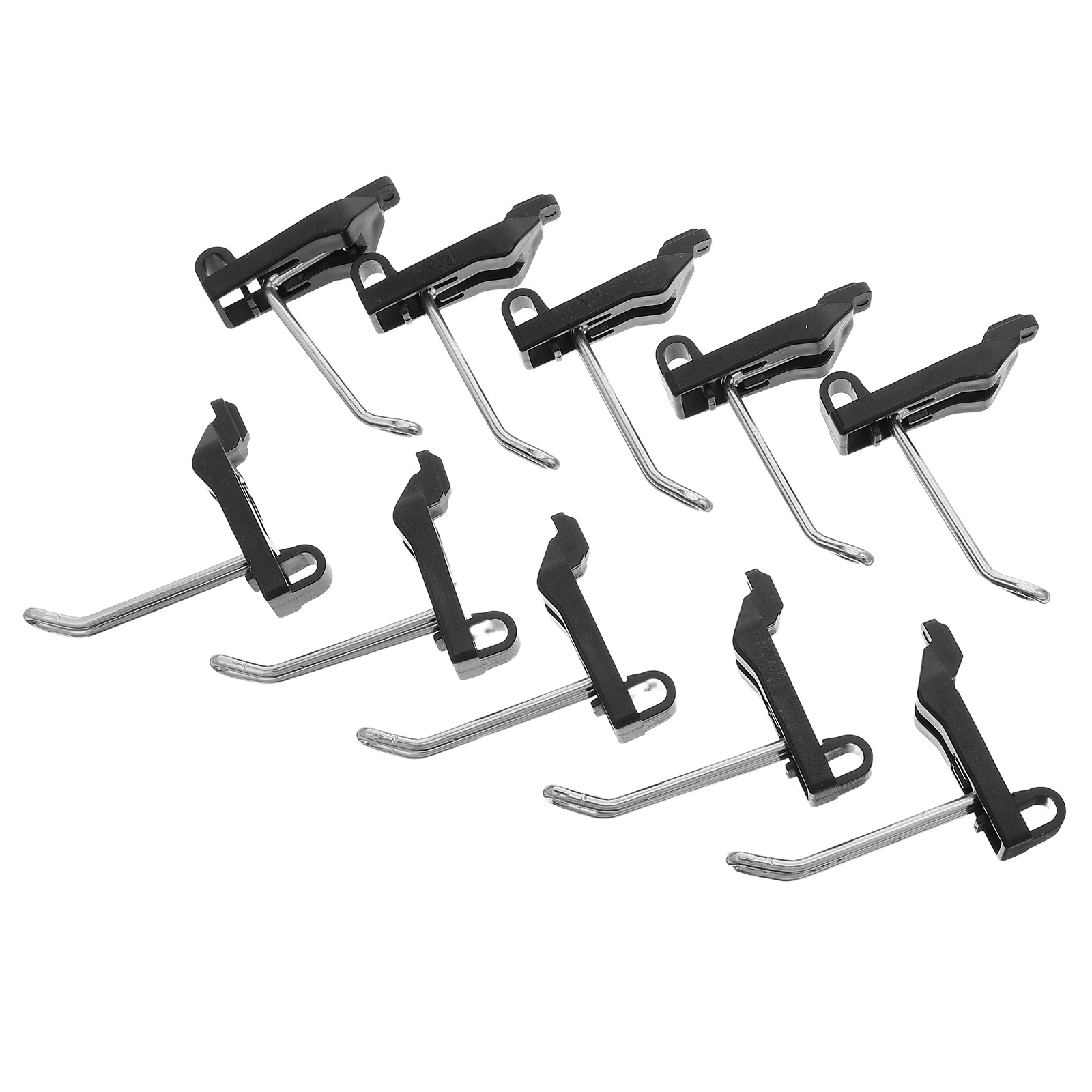 Workshop Tools Rack - 10Pcs Sturdy Slotted Pegboard Hooks for