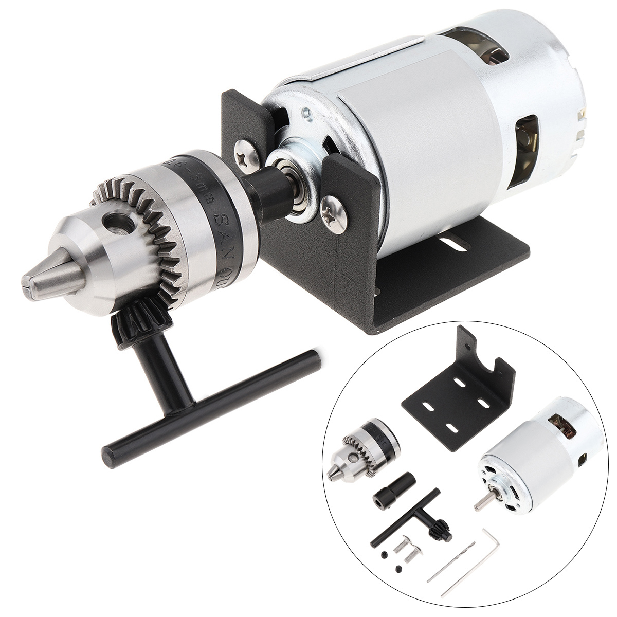 Drill Press Bench - 12-24V Hand Drill 555/775 DIY Lathe