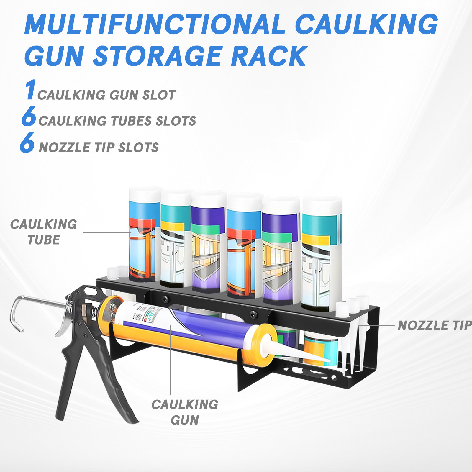 Heavy-Duty Wall-Mounted Caulki - огляд і ціна Workshop Tools Rack