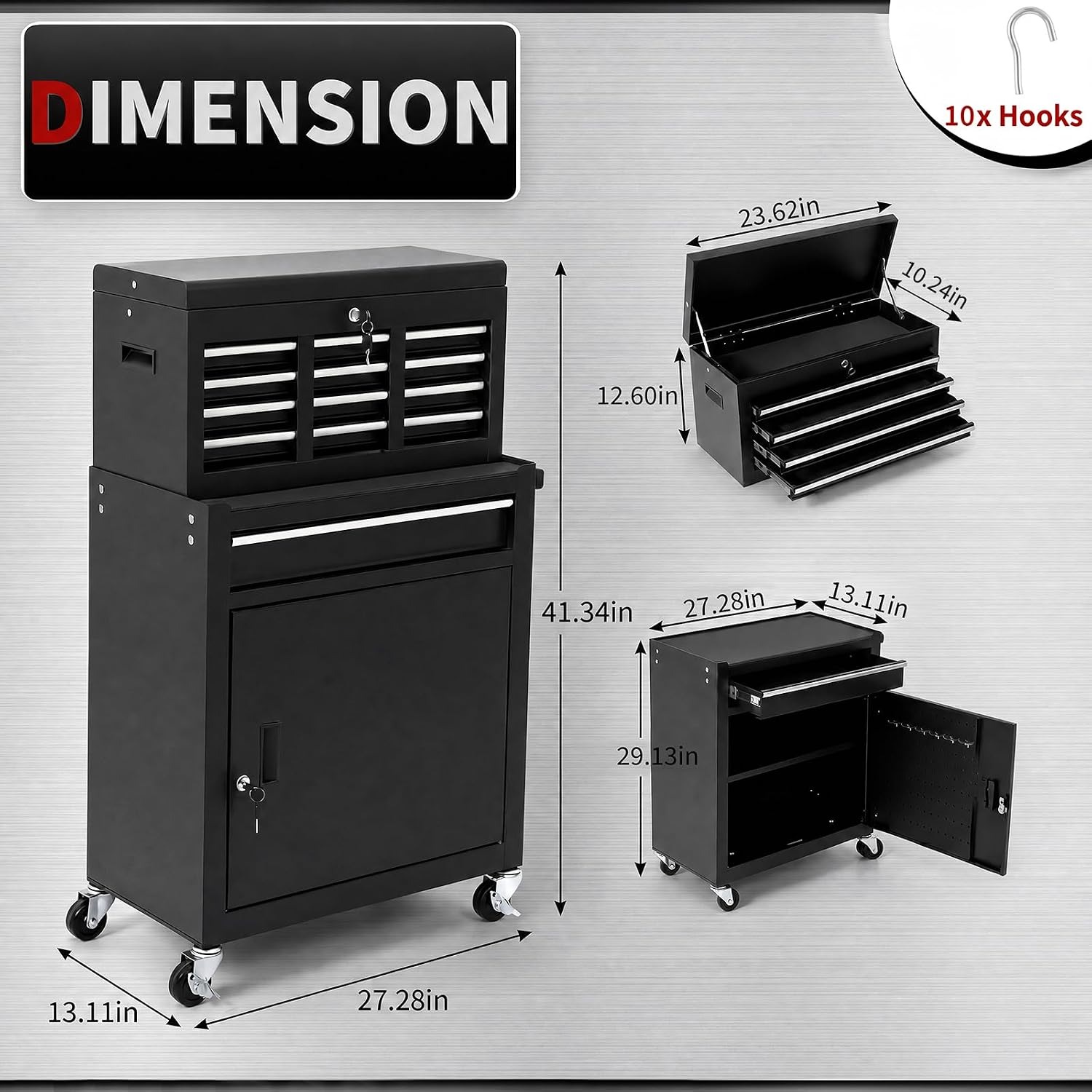 5 Drawer Rolling Tool Cabinet  - огляд і ціна Workshop Tools Box