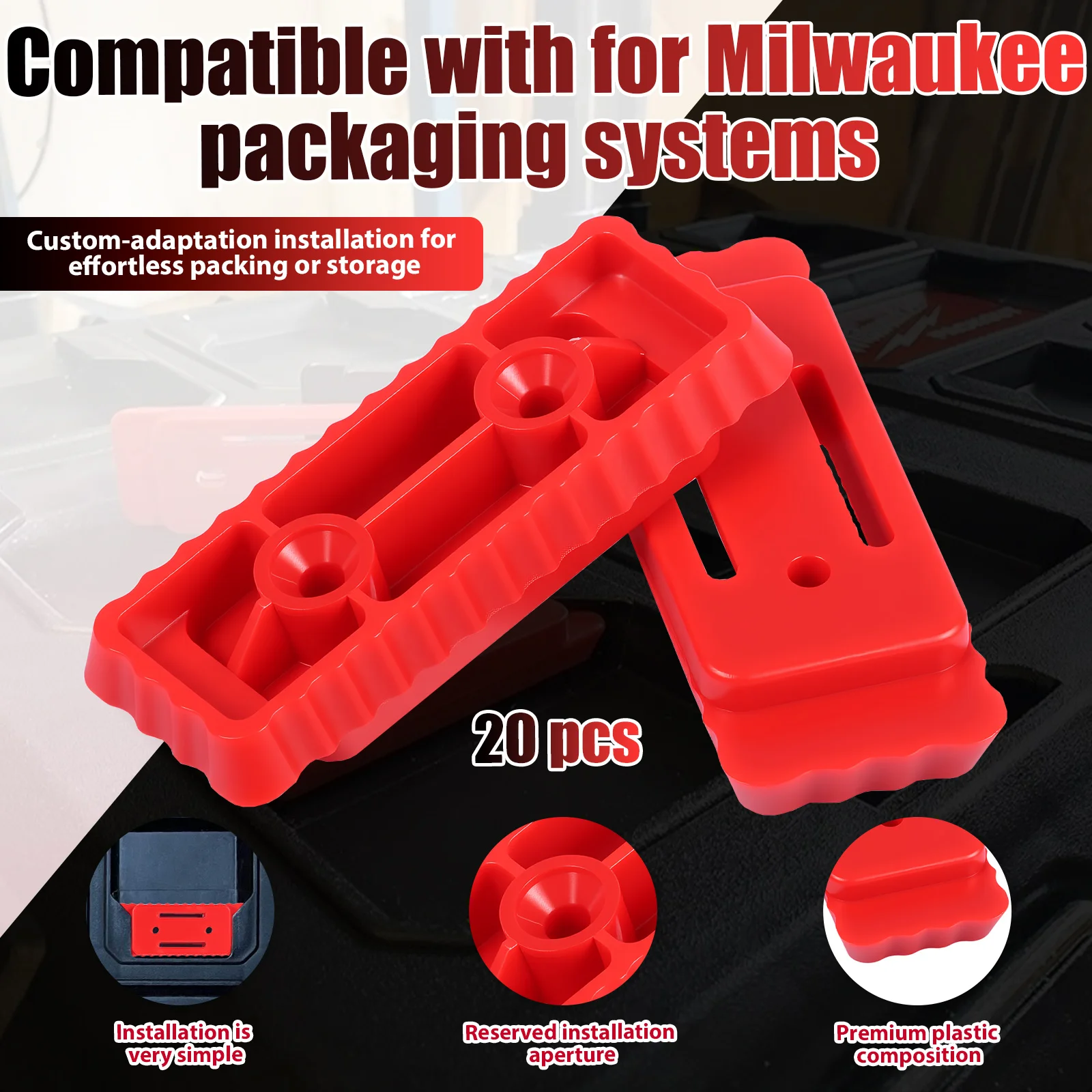20pcs Mounting Feet for Milwau - огляд і ціна Workshop Tools Box