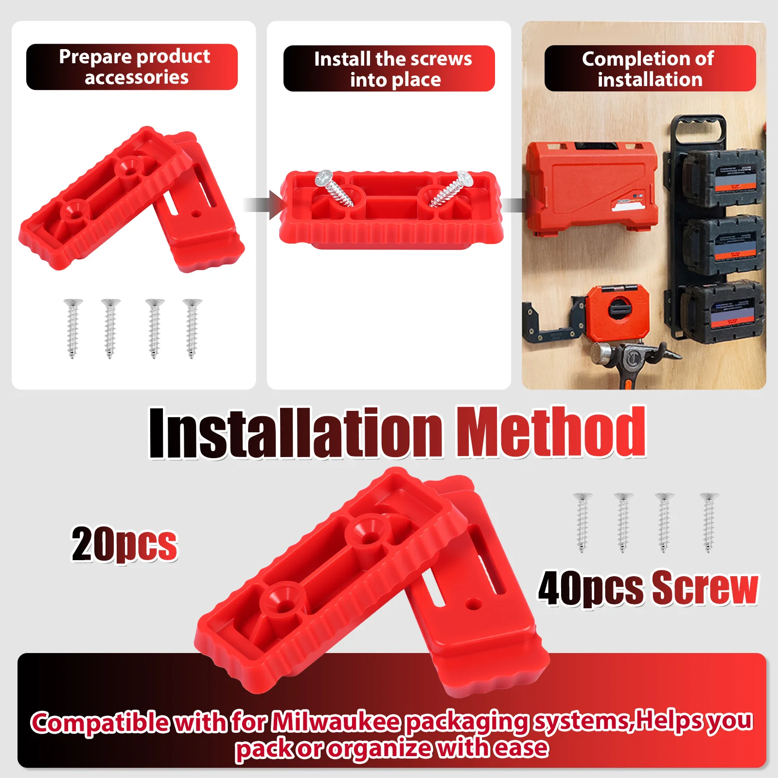 20pcs Mounting Feet for Milwau - огляд і ціна Workshop Tools Box