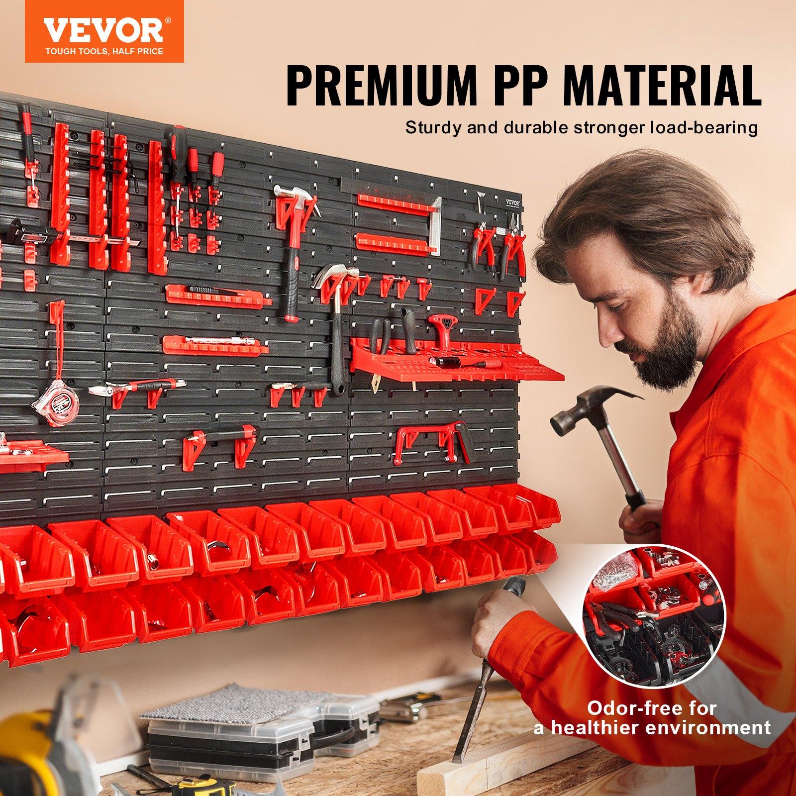Wall Mounted 30-Bin Plastic Pa - огляд і ціна Workshop Tools Rack
