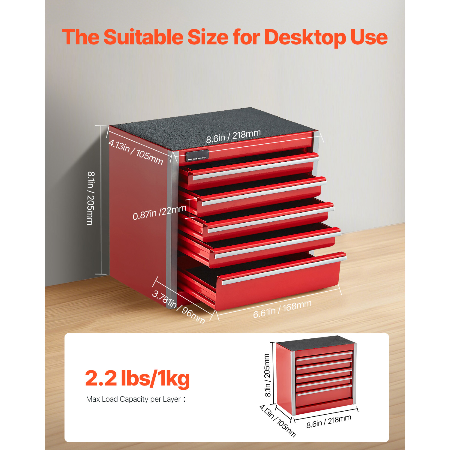 SucceBuy 5-Drawer 8.6in Metal  - огляд і ціна Workshop Tools Box