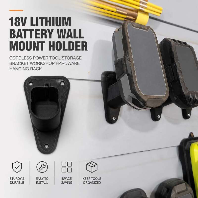 18V Lithium Battery Wall Mount - огляд і ціна Workshop Tools Hanging