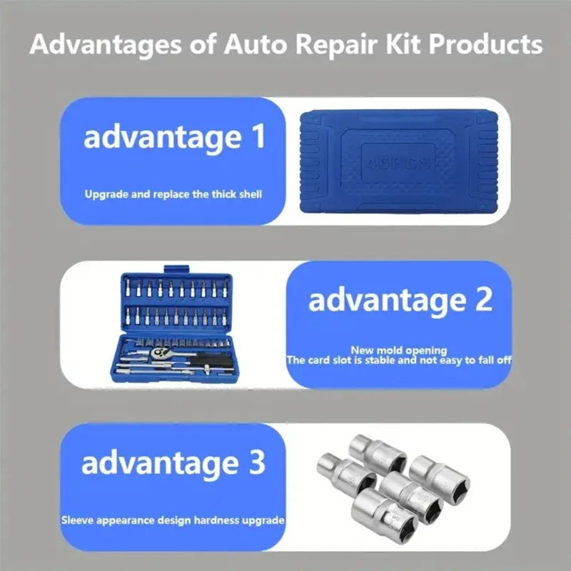 46-in-1 Heavy Duty Automotive  - огляд і ціна Car Workshop Tools Kit