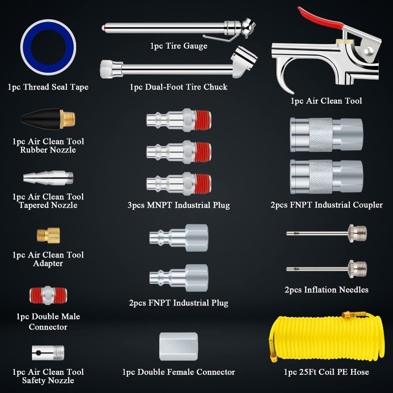 20Pcs Pneumatic Tools Kit Air  - огляд і ціна Car Workshop Tools Kit