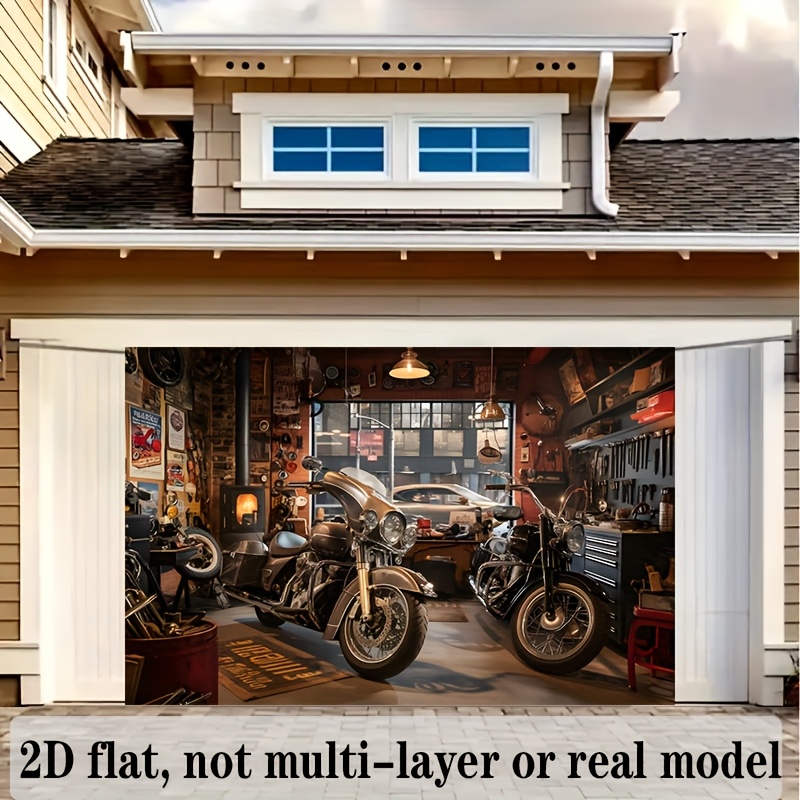 Motorcycle Garage Tapestry Cla - огляд і ціна Workshop Tools Hanging
