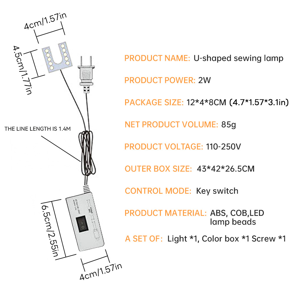 10 LED Sewing Machine Light U- - огляд і ціна Workshop Tools Table