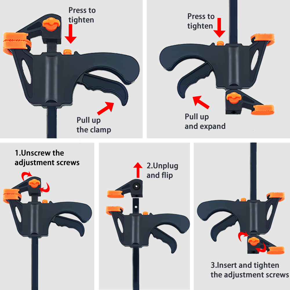 4/6/8 Inch F-Style Woodworking - огляд і ціна Clamp Set F Style