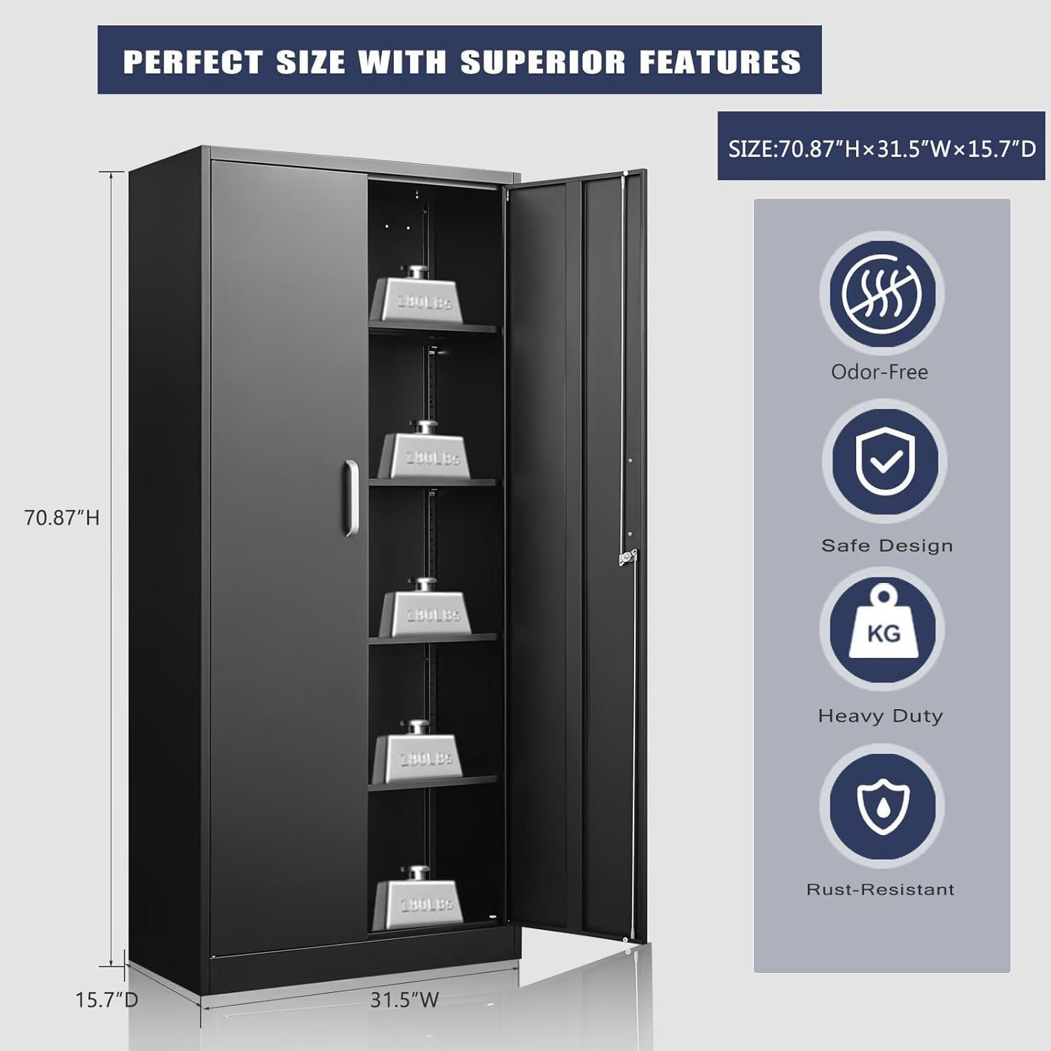 Metal Storage Cabinet With Adj - огляд і ціна Tool Chest Cabinet